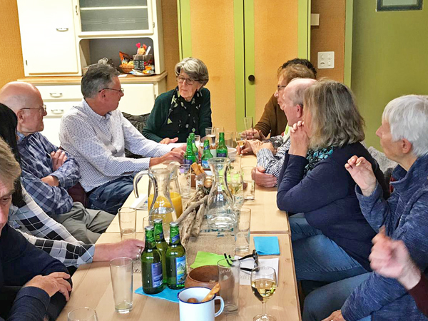 Beim Imbiss in der Braustube